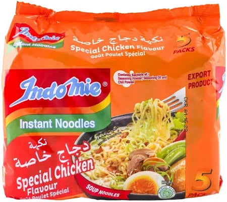 Indomie Indonesian Mi Goreng Instant Stir-Fried Noodles Special Chicken Flavor 5 Packs - 印尼营多捞面 13.25oz/375g