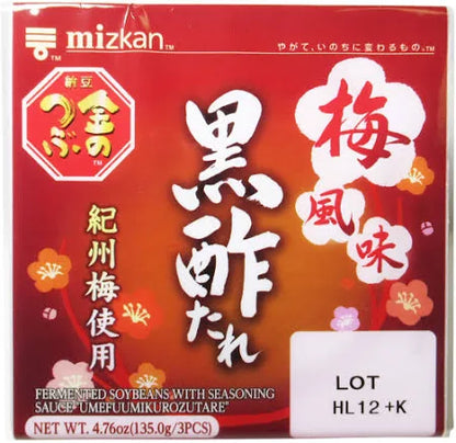 日本滋康梅酢納豆- Mizkan Kinitsubu Kurozu Natto 3-ct